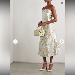 STAUD Cream A-Line Midi Dress for Wedding Guest (new with tags / never worn)